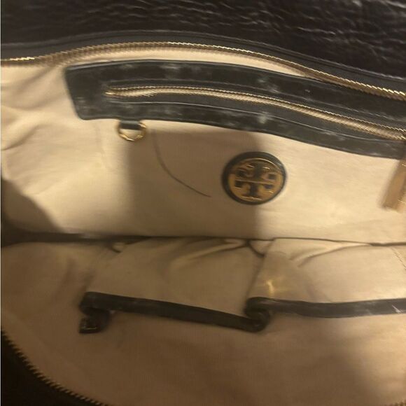 Tory Burch Bombe Leather Tote logo purse designer handbag t design accessory bag - Picture 9 of 14